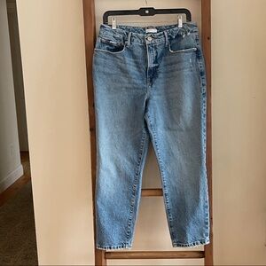 Good American Women’s Petite High Rise Straight Leg Jeans